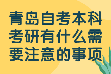 青岛自考本科考研