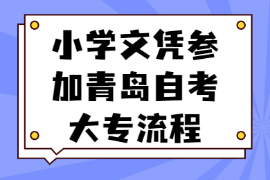 青岛自考大专流程