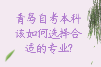 青岛自考本科该如何选择合适的专业?