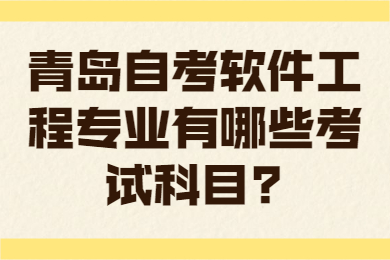 青岛自考软件工程专业有哪些考试科目?